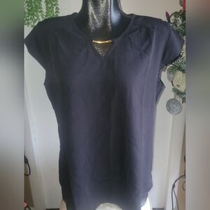 Pentagone Black Short Sleeve Top